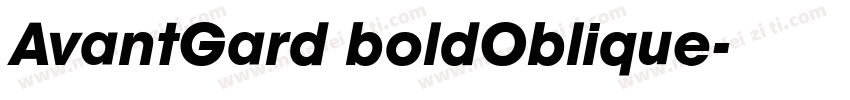 AvantGard boldOblique字体转换